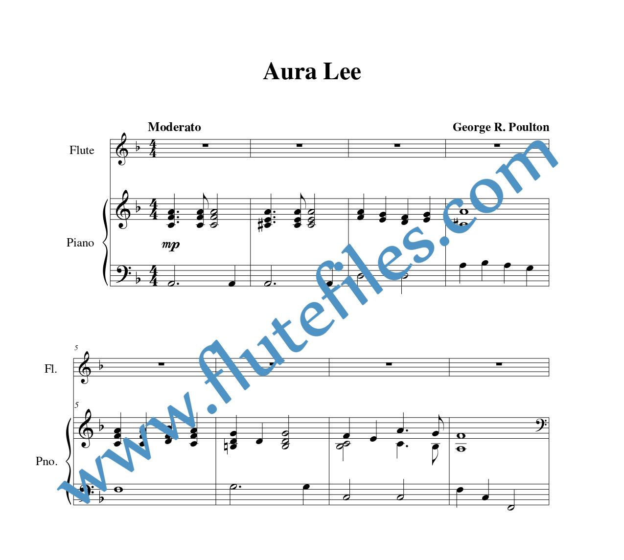 Aura Lee - Flute Solo - Flute Files Publishing