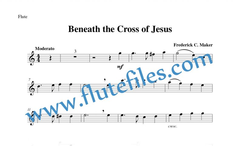 Beneath the Cross of Jesus sheet music- Flute solo part 