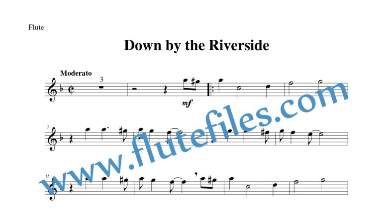 Flute solo part for Down by the Riverside