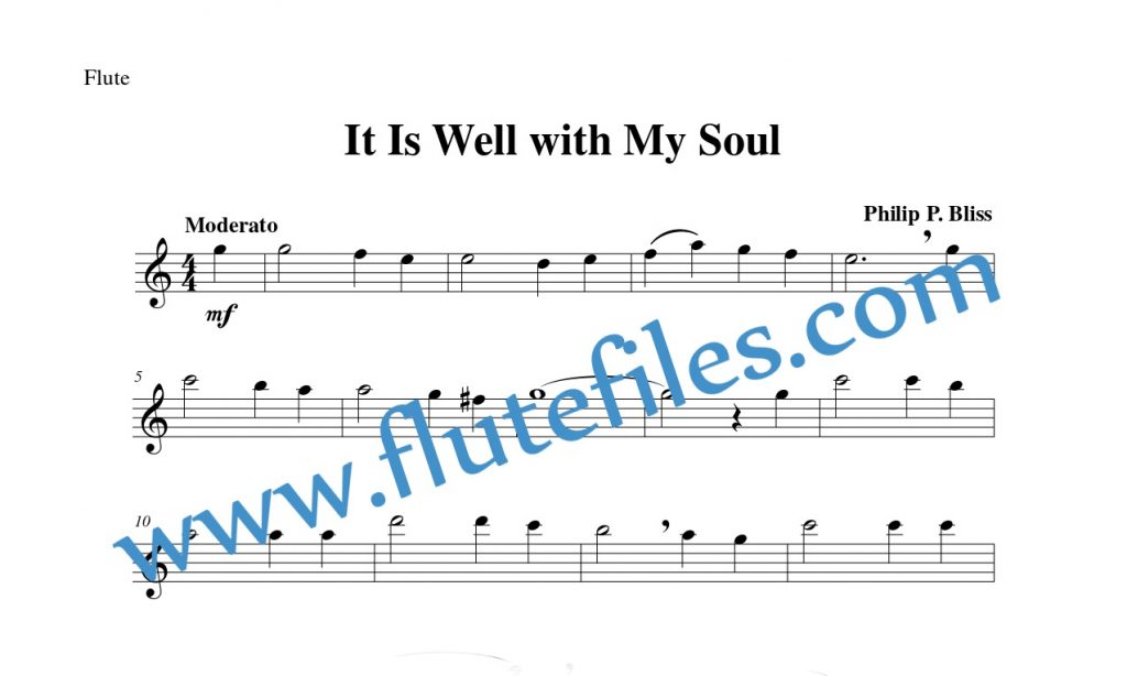 It Is Well with My Soul flute solo sheet music