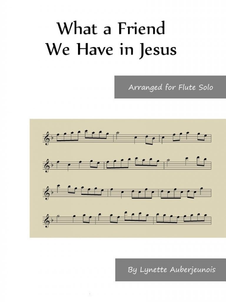 Cover for What a Friend We Have in Jesus flute solo sheet music