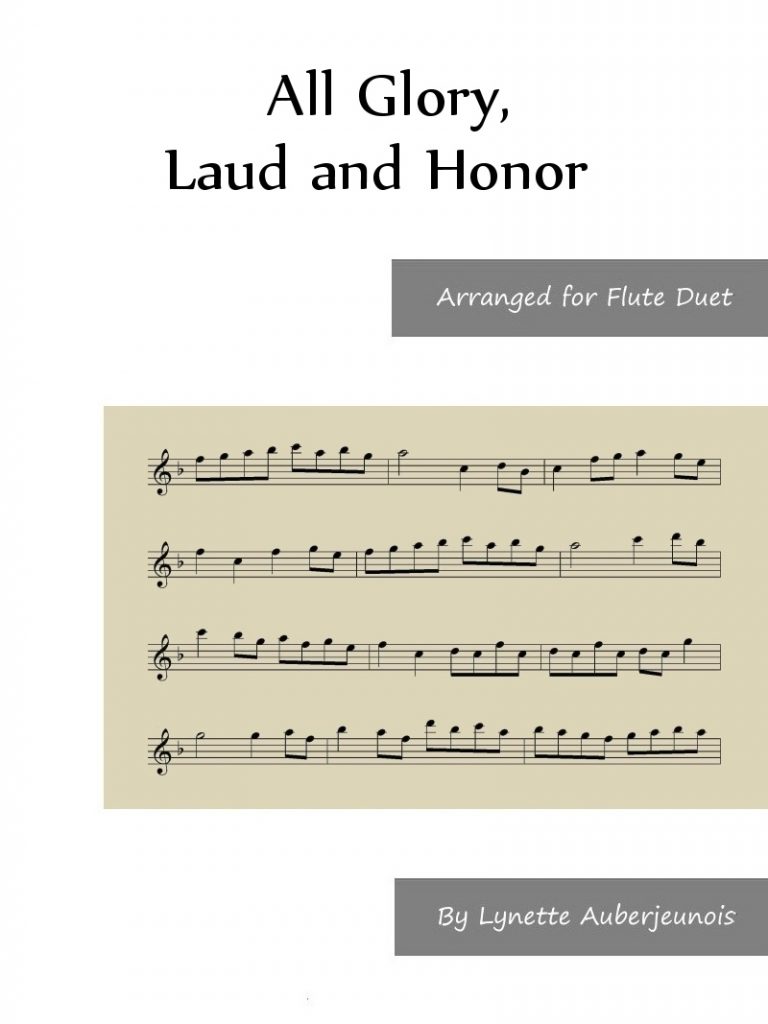 Cover for All Glory, Laud and Honor flute duet