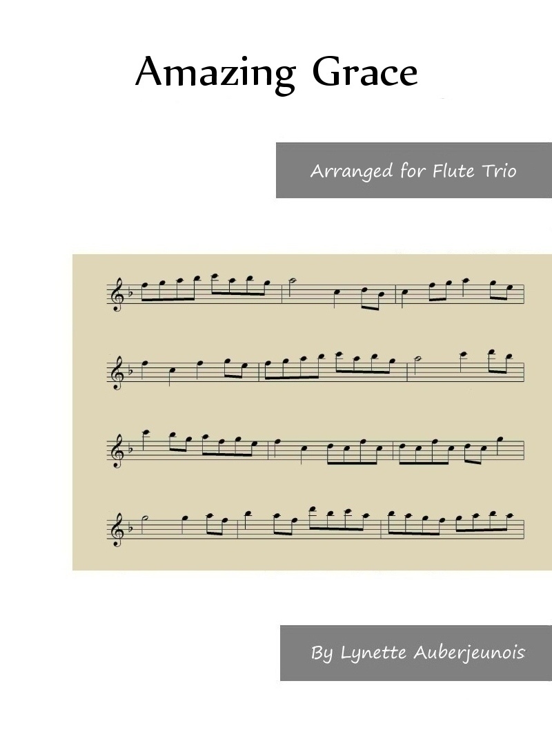 Sheet music cover for Amazing Grace flute trio