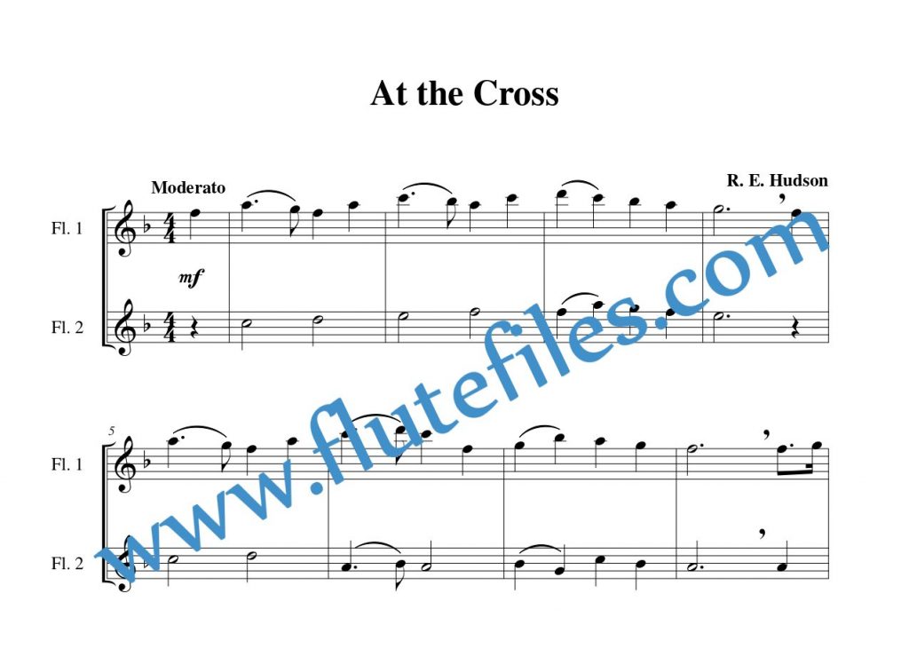 At the Cross flute duet sheet music