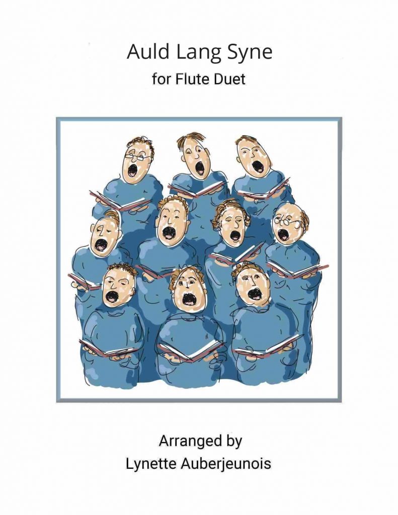 Sheet music cover for Auld Lang Syne flute duet
