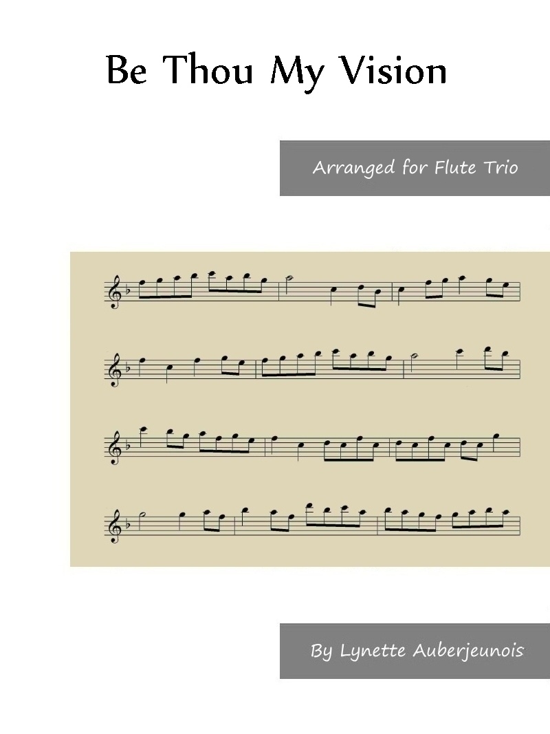 Sheet music cover for Be Thou My Vision flute trio