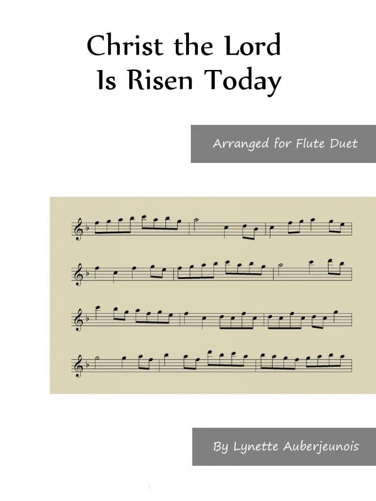 Sheet music cover for Christ the Lord Is Risen Today flute duet