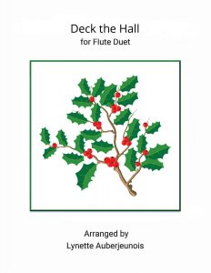 Sheet music cover for Deck the Hall flute duet