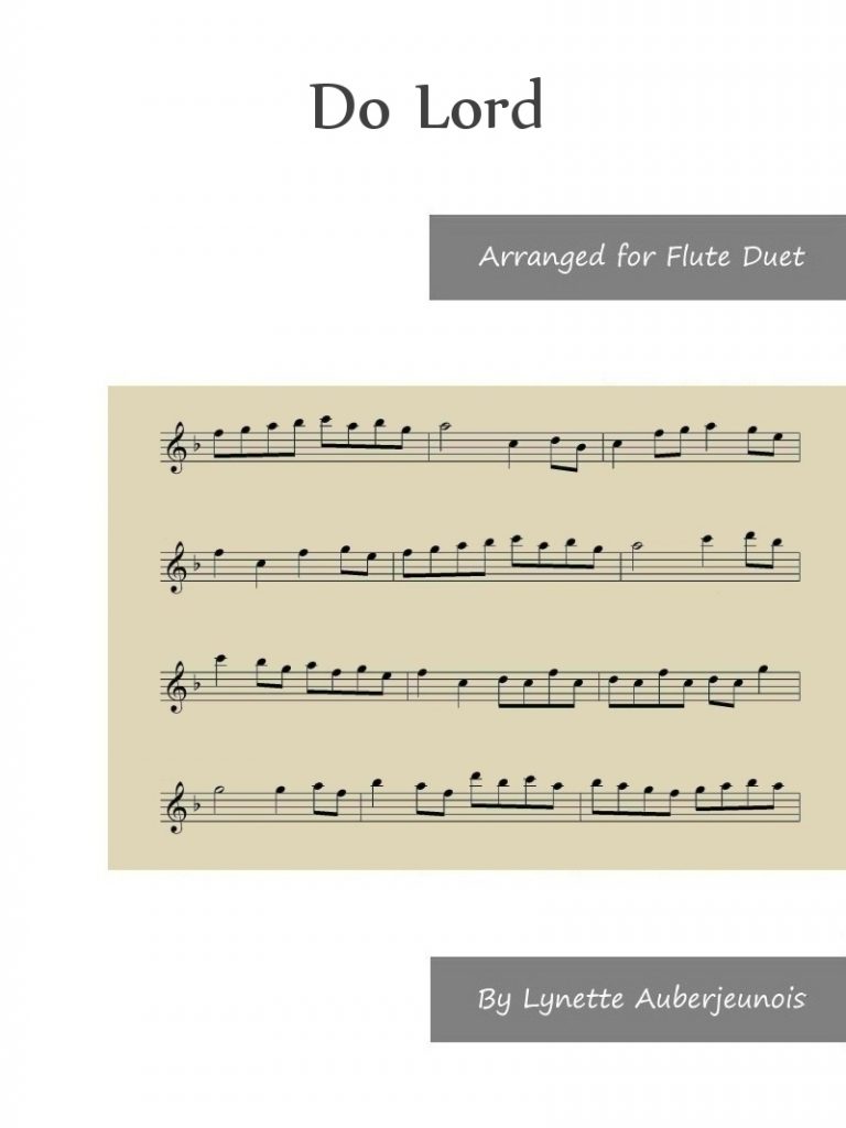Sheet music cover for Do Lord flute duet