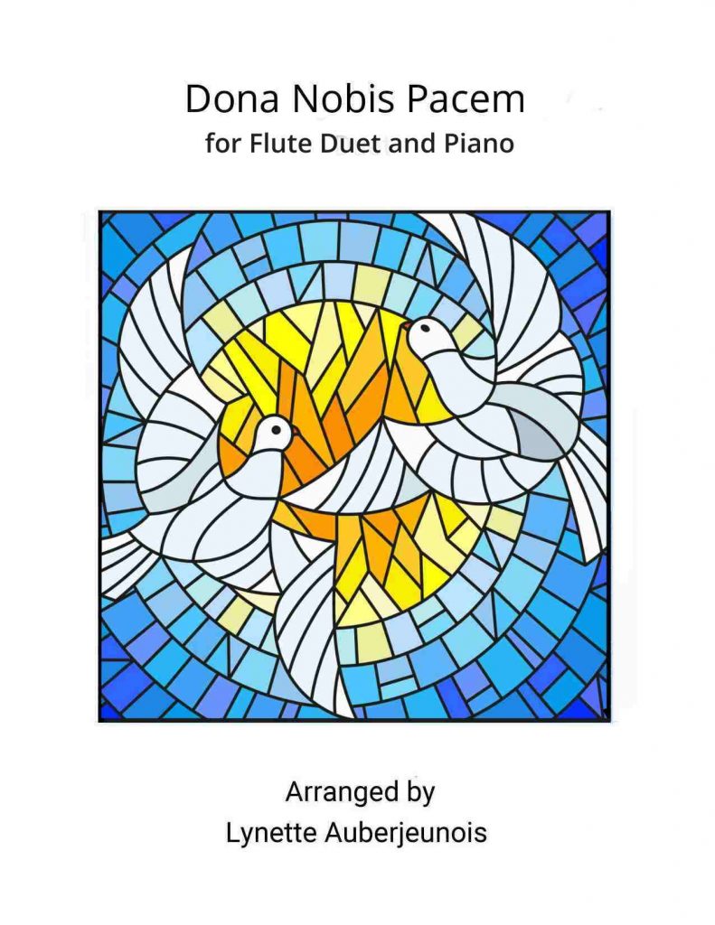 Sheet music cover for Dona Nobis Pacem flute duet and piano