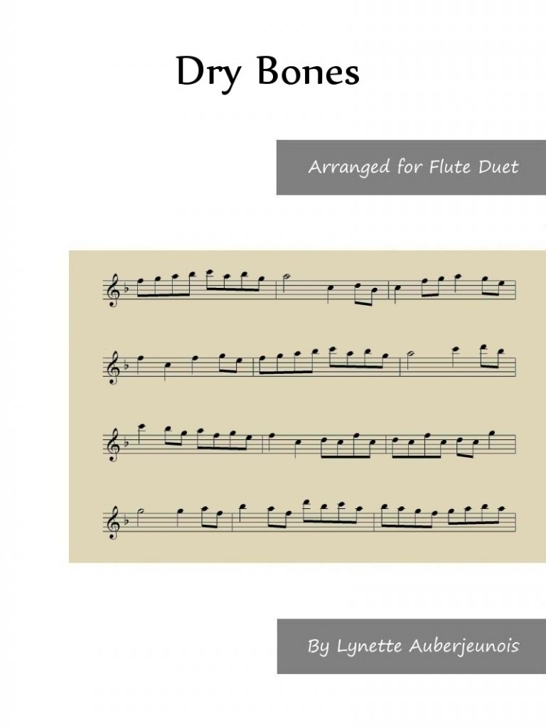 Sheet music cover for Dry Bones flute duet