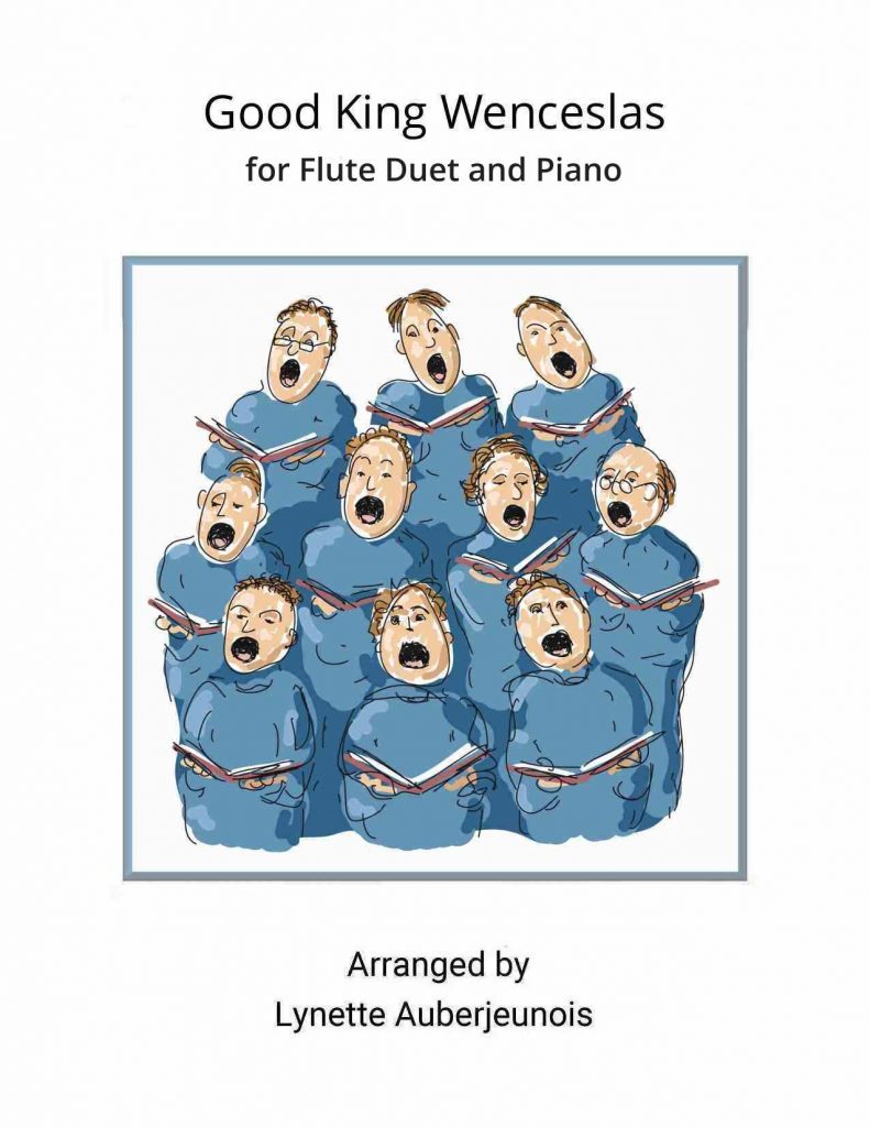 Sheet music cover for Good King Wenceslas flute duet and piano
