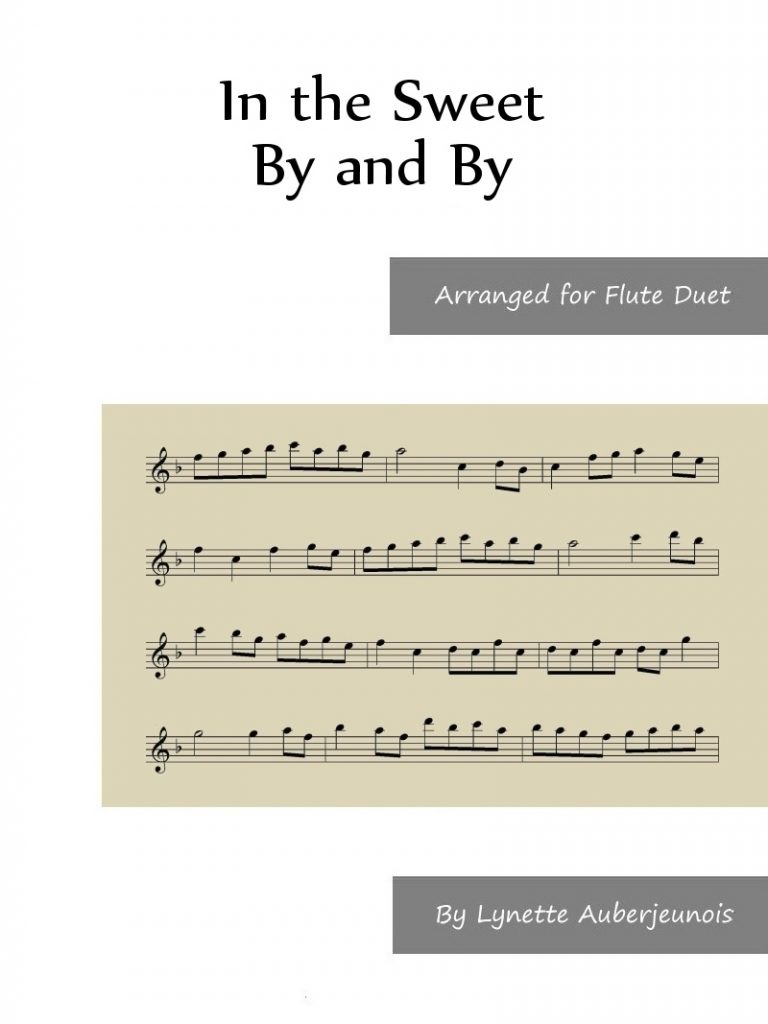 Sheet music cover for In the Sweet By and By flute duet