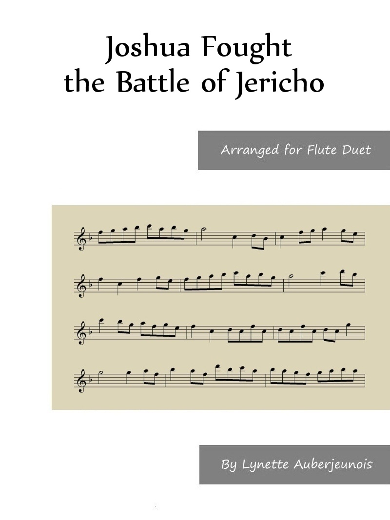 Sheet music cover for Joshua Fought the Battle of Jericho flute duet
