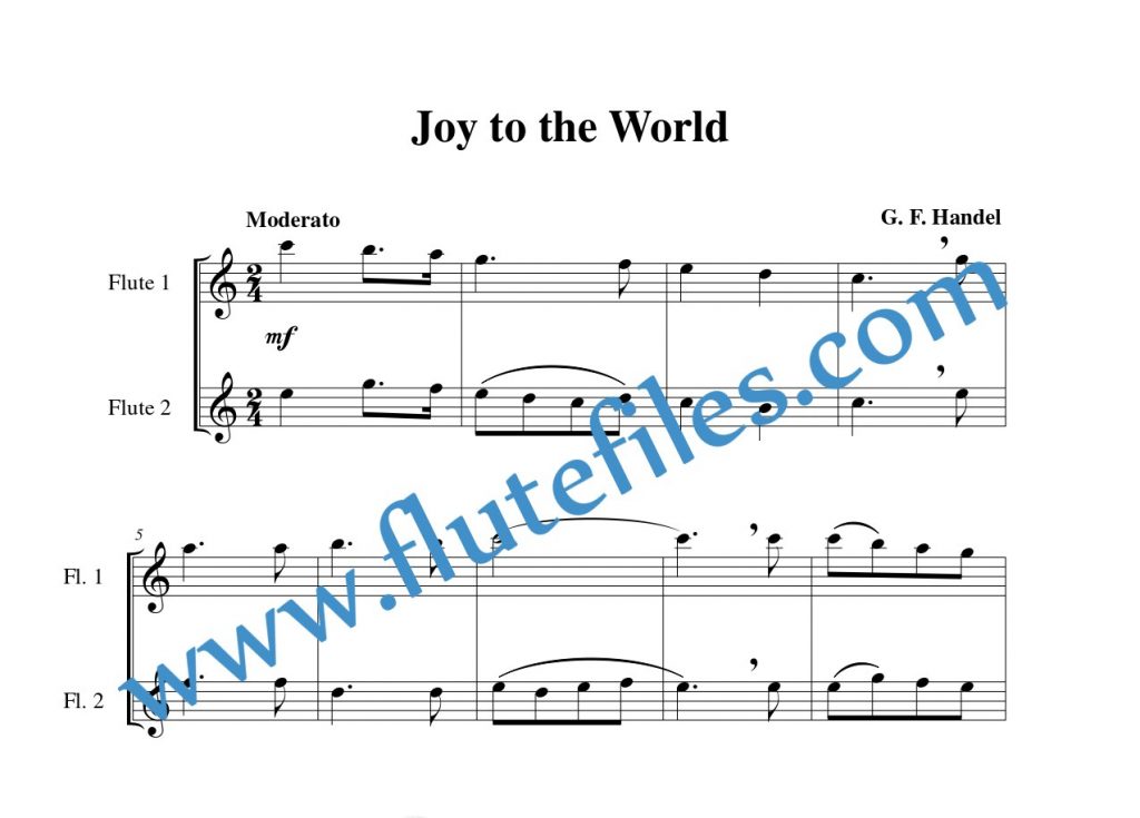 Joy to the World Flute Duet Flute Files Publishing