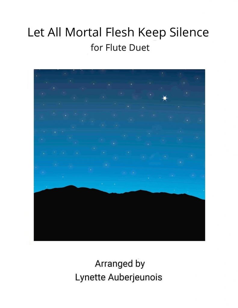 Sheet music cover for Let All Mortal Flesh Keep Silence flute duet