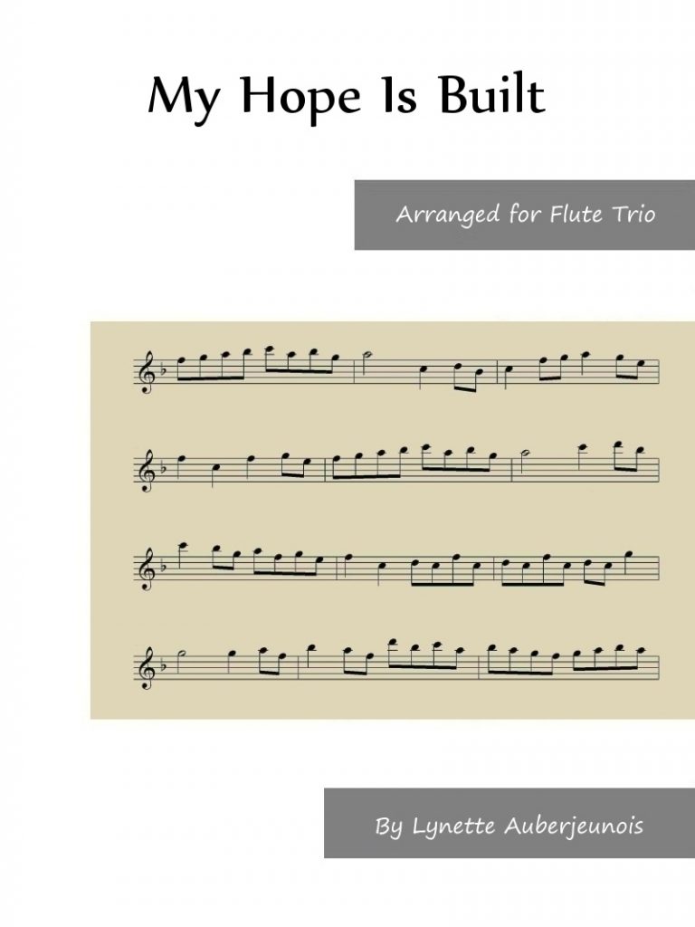 Sheet music cover for My Hope Is Built flute trio