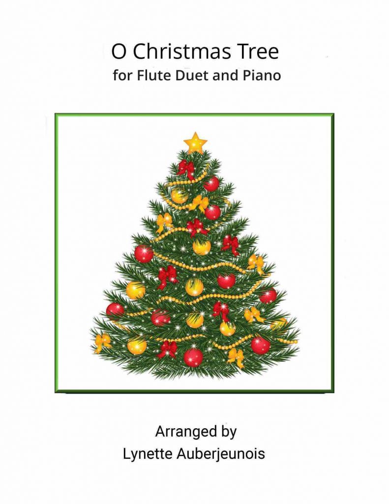 Sheet music cover for O Christmas Tree flute duet and piano