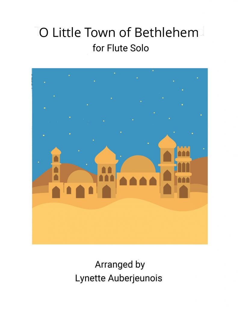 Sheet music cover for O Little Town of Bethlehem flute solo