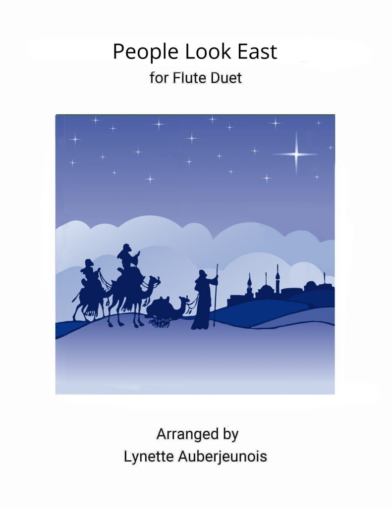 Sheet music cover for People Look East flute duet