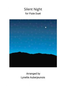 Sheet music cover for Silent Night flute duet