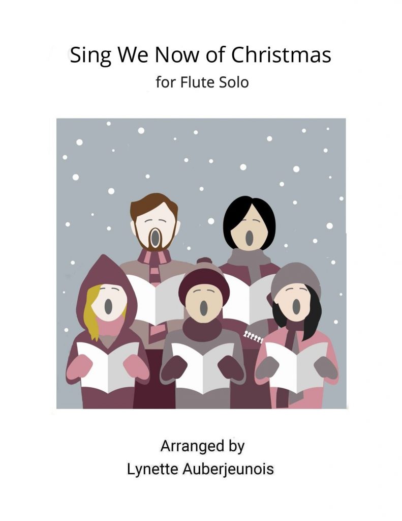 Sheet music cover for Sing We Now of Christmas flute solo