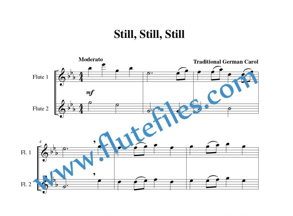 Still, Still, Still flute duet sheet music