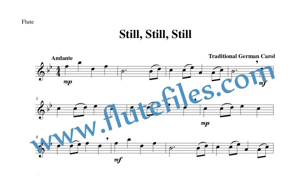 Flute part for Still, Still, Still flute solo sheet music