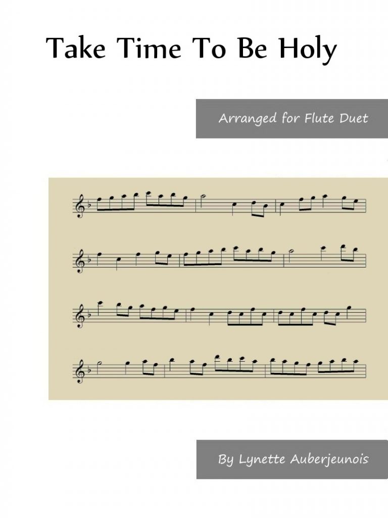 Sheet music cover for Take Time To Be Holy flute duet