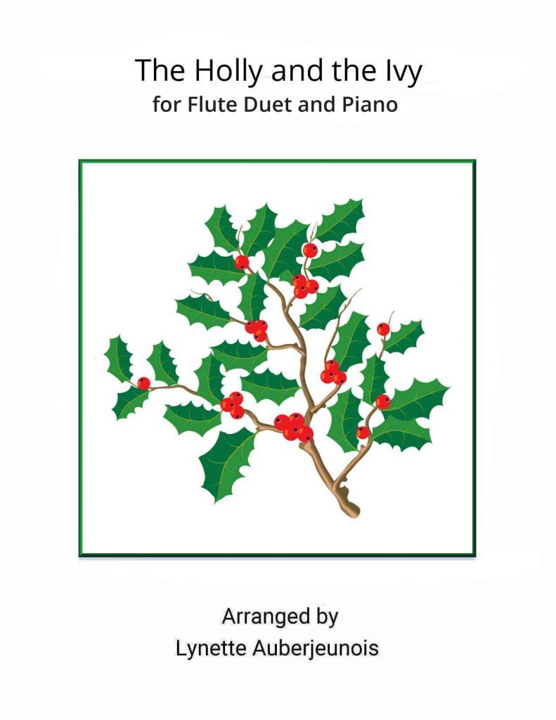 Sheet music cover for The Holly and the Ivy flute duet and piano