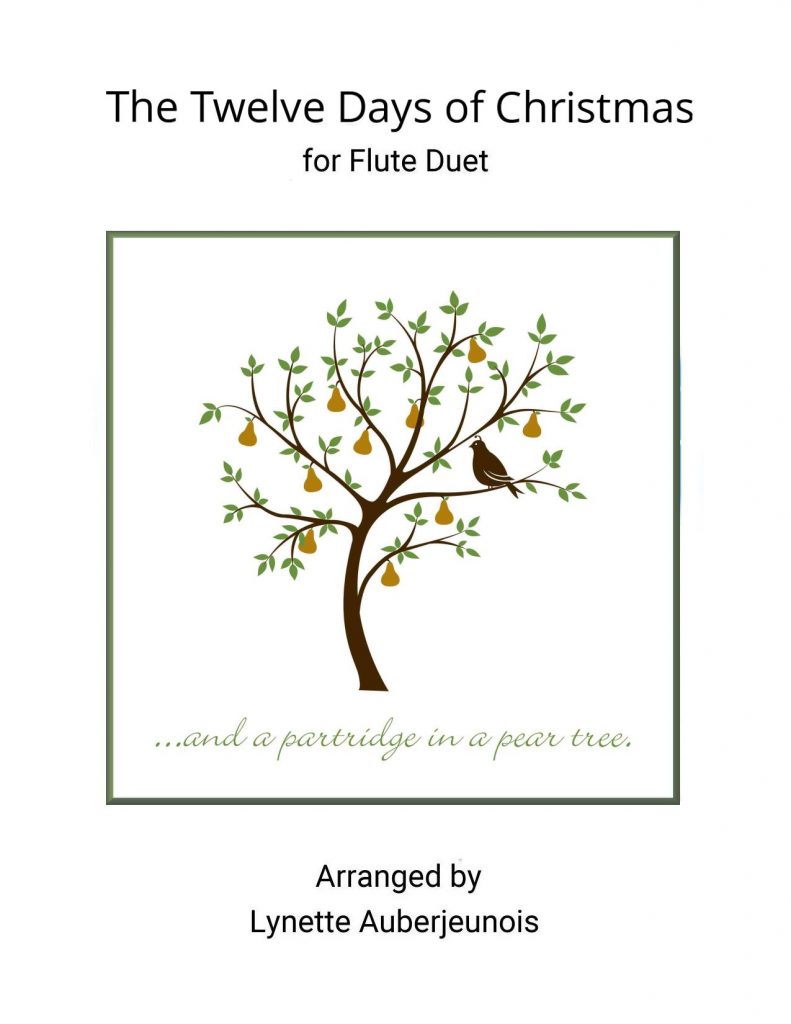 Sheet music cover for The Twelve Days of Christmas flute duet