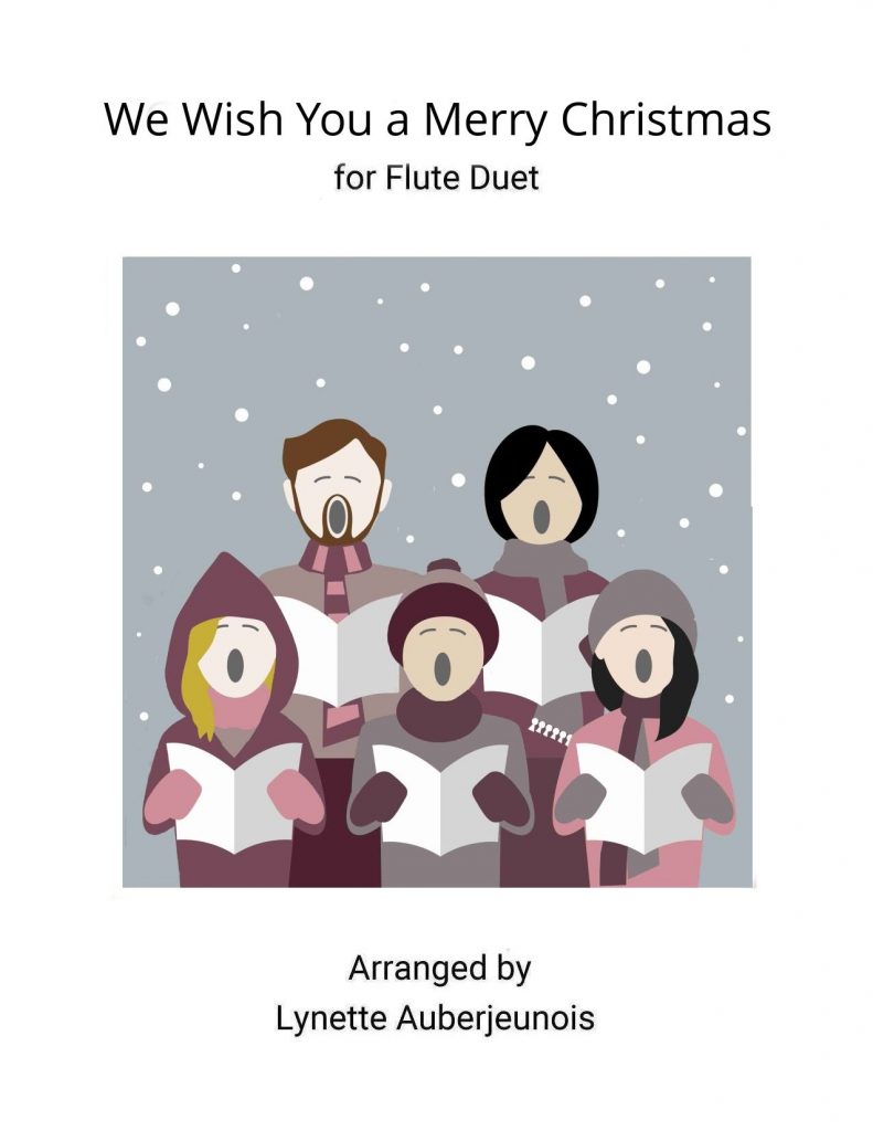 Sheet music cover for We Wish You a Merry Christmas flute duet