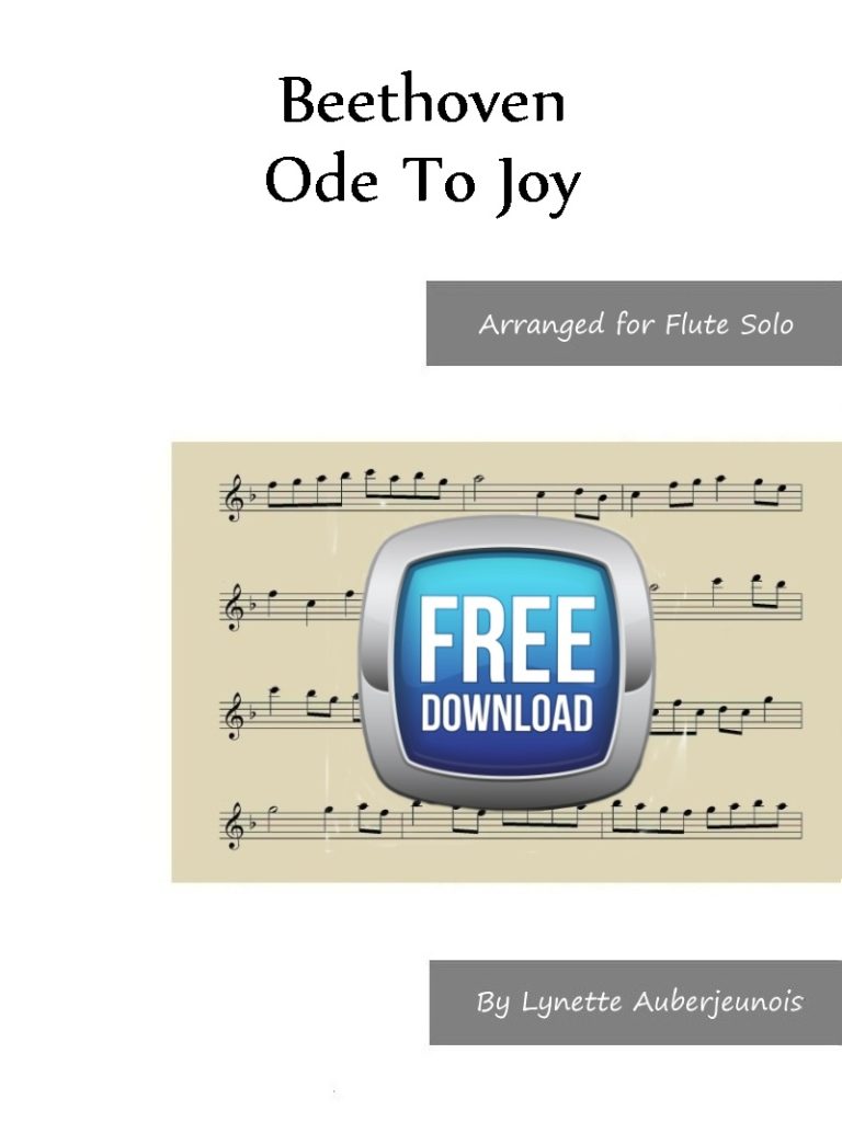 Cover for Beethoven Ode To Joy for flute solo