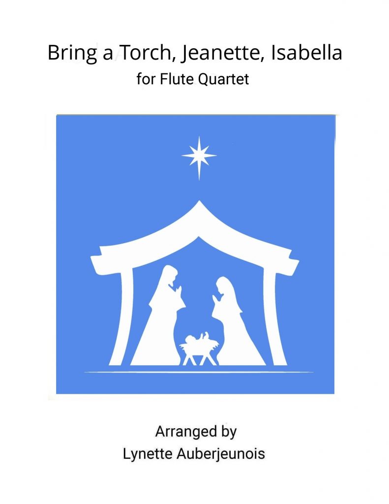 Sheet music cover for Bring a Torch, Jeanette, Isabella flute quartet