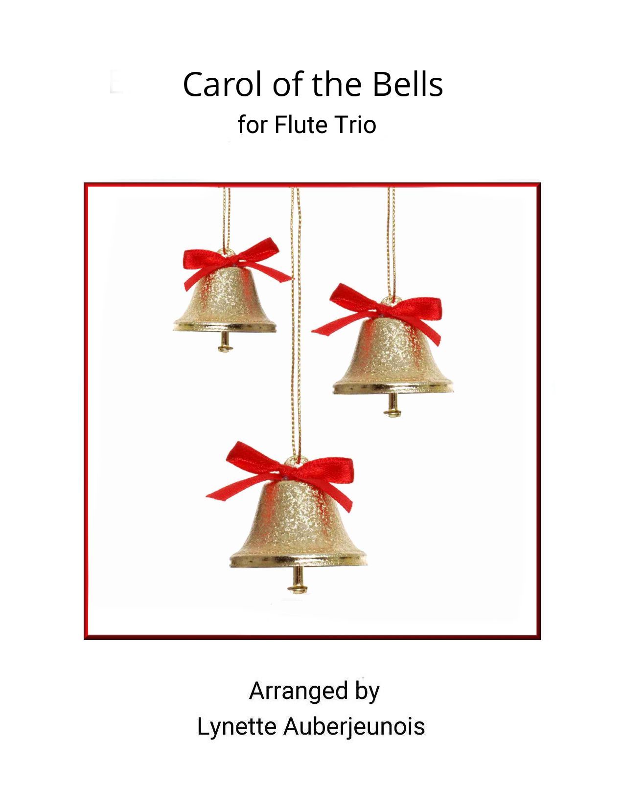 Sheet music cover for Carol of the Bells flute trio