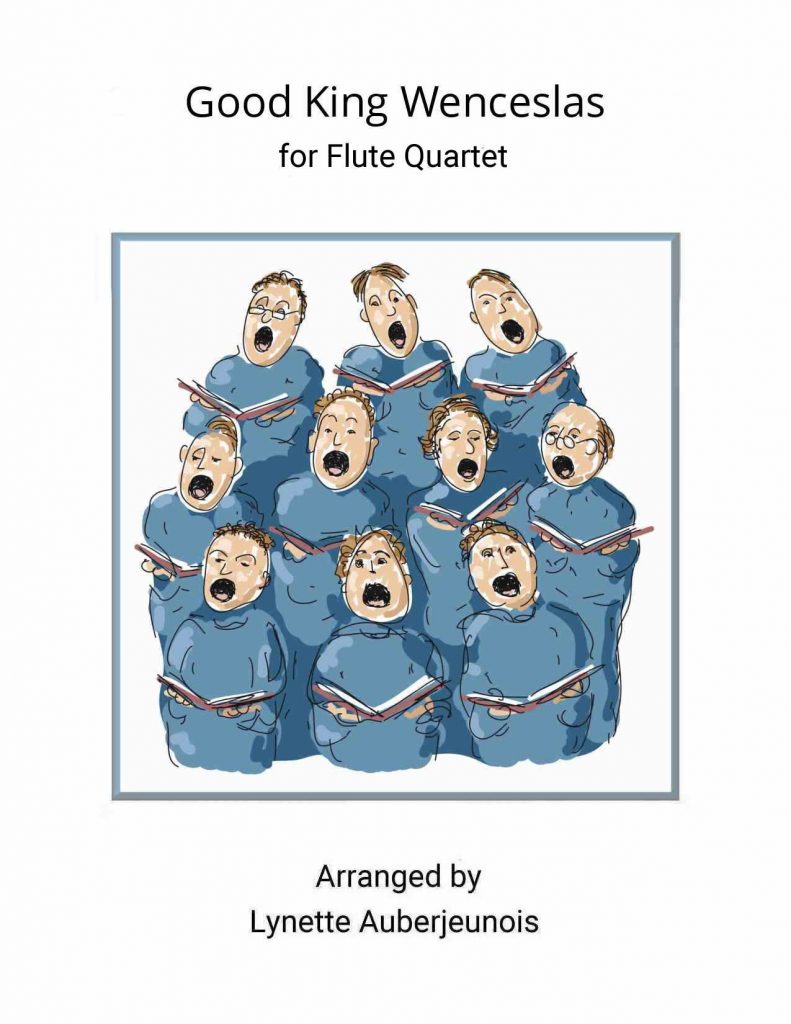 Sheet music cover for Good King Wenceslas flute quartet