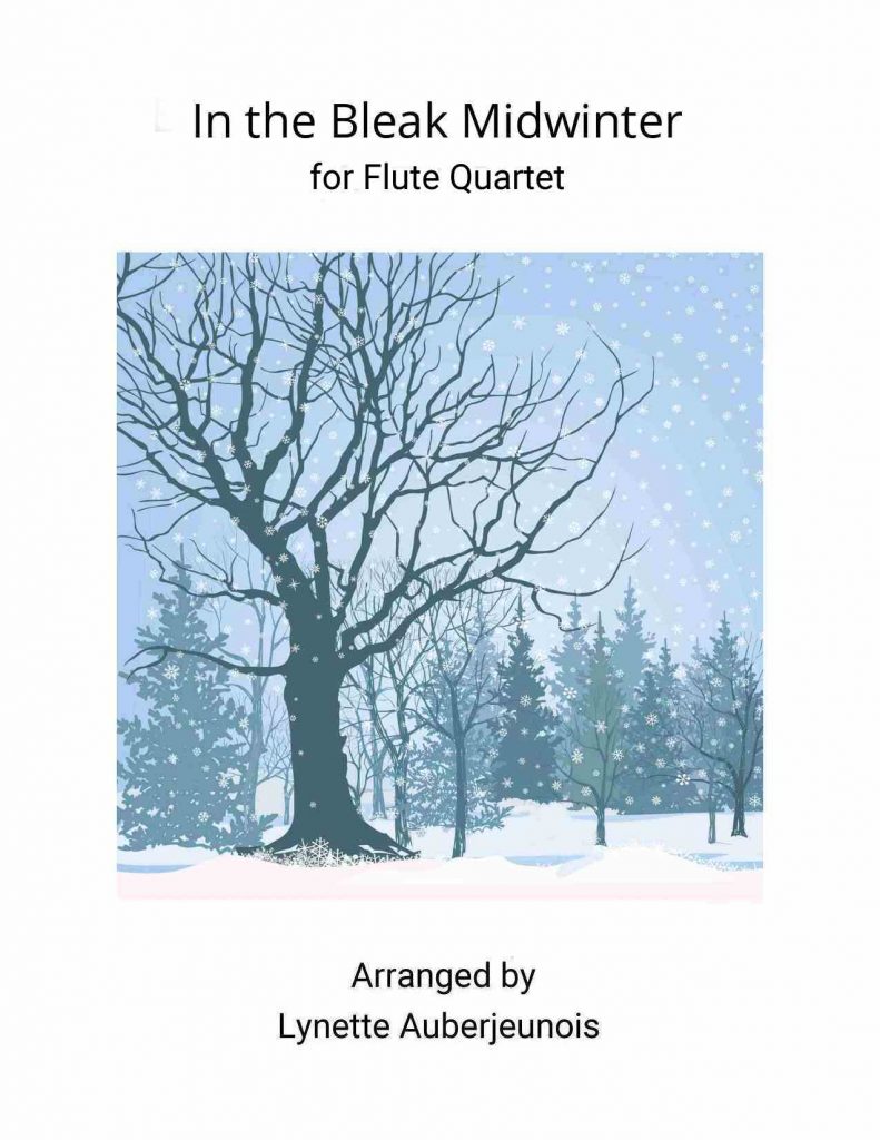Sheet music cover for In the Bleak Midwinter flute quartet