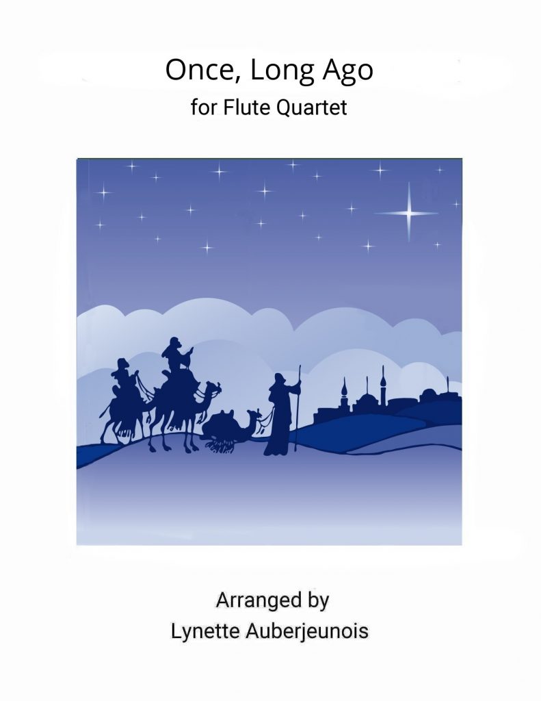 Sheet music cover for Once, Long Ago flute quartet