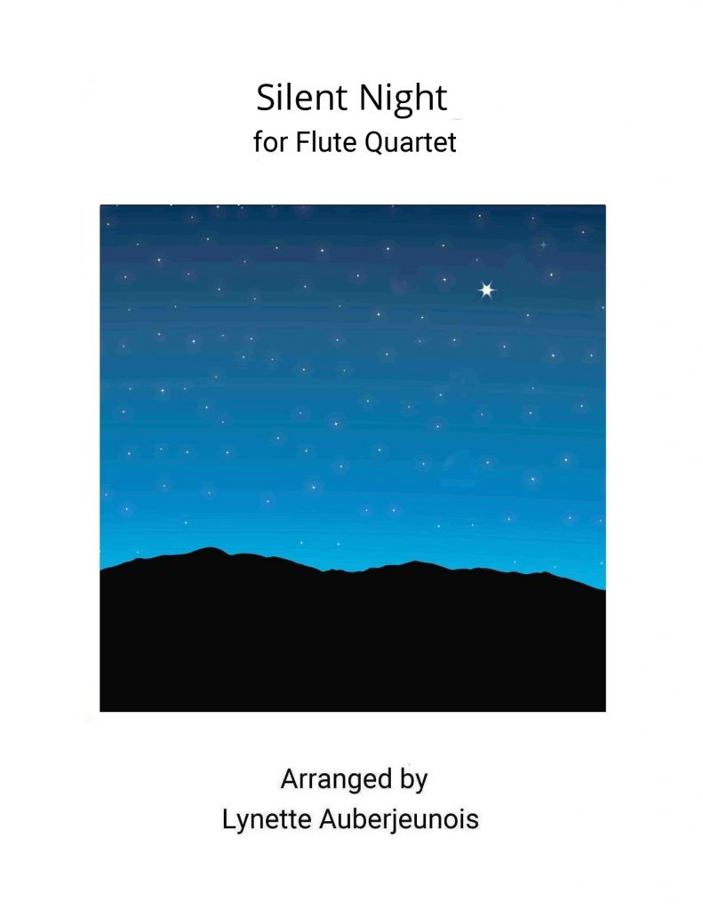 Sheet music cover for Silent Night flute quartet