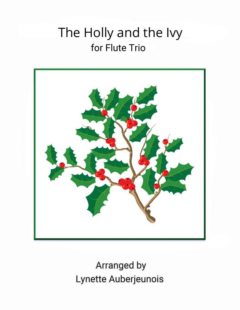 Sheet music cover for The Holly and the Ivy flute trio