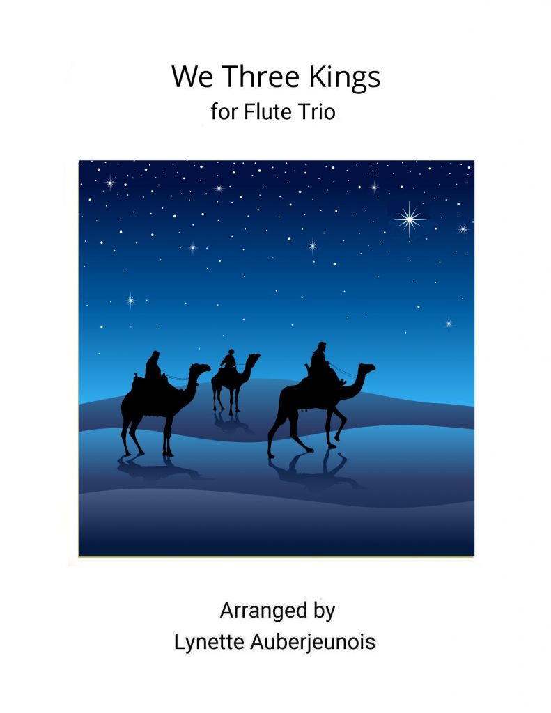 Sheet music cover for We Three Kings flute trio