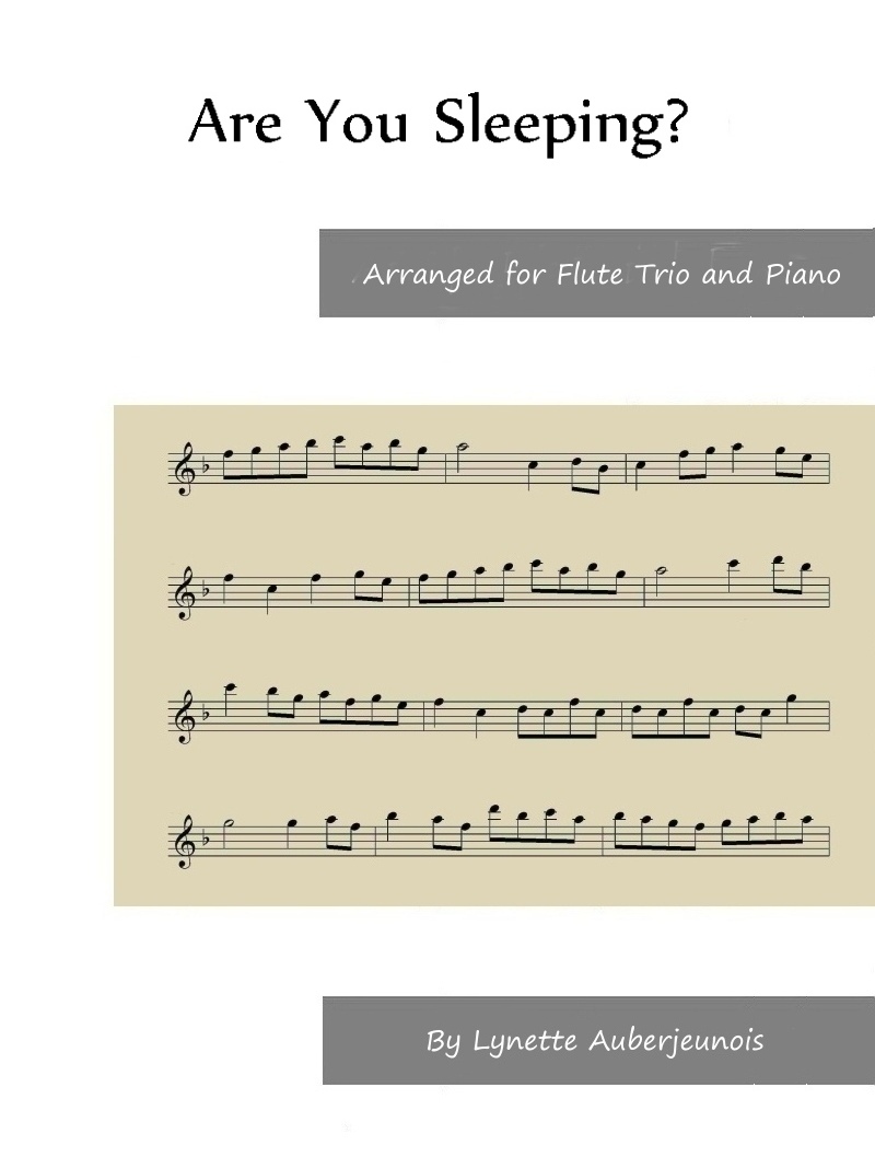 Sheet music cover for Are You Sleeping flute trio and piano