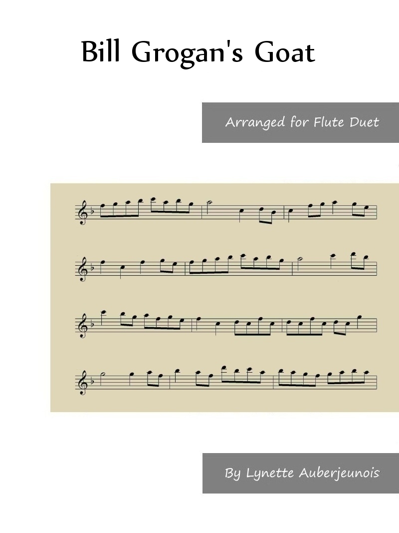 Sheet music cover for Bill Grogans Goat flute duet