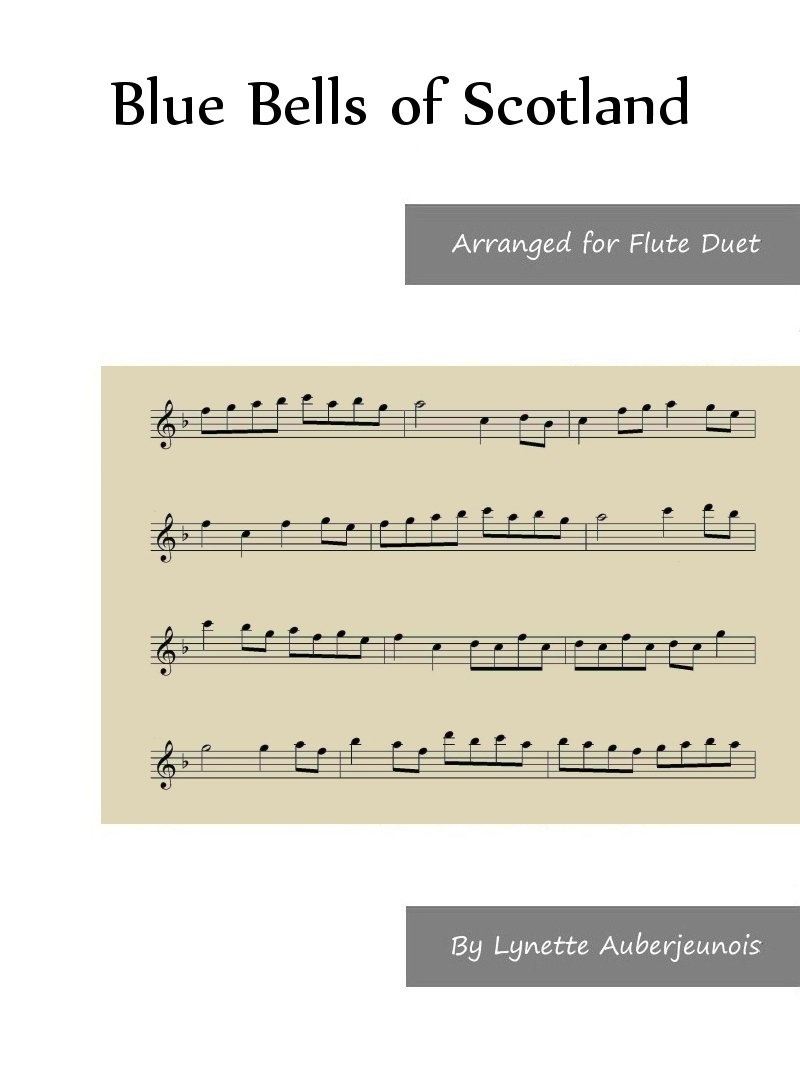 Sheet music cover for Blue Bells of Scotland flute duet