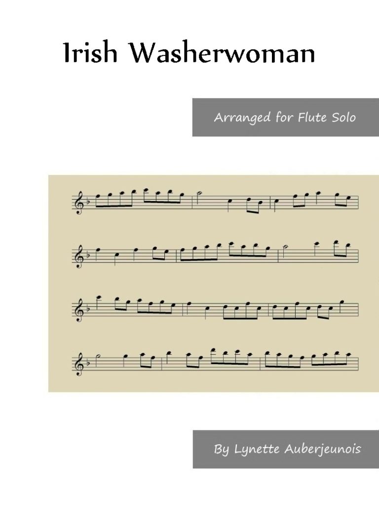 Sheet music cover for Irish Washerwoman flute solo