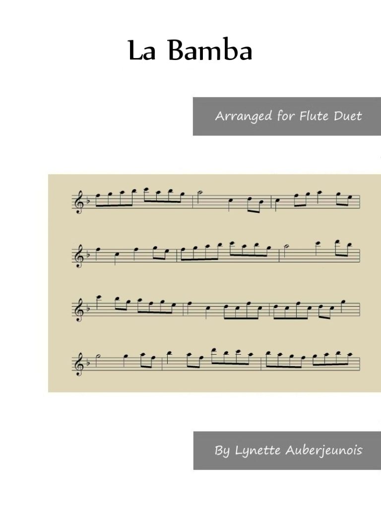 Sheet music cover for La Bamba flute duet