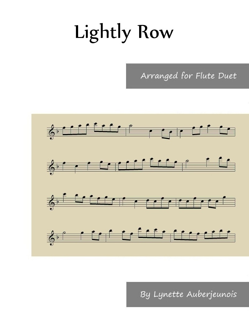Sheet music cover for Lightly Row flute duet