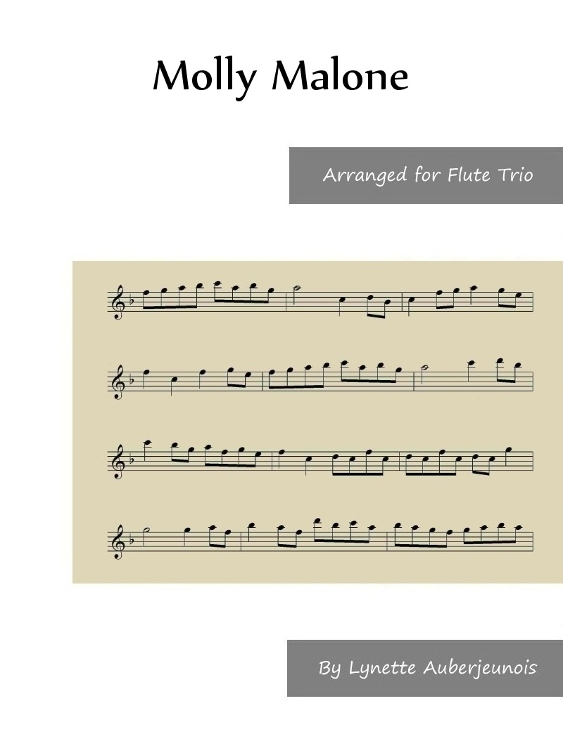 Sheet music cover for Molly Malone flute trio