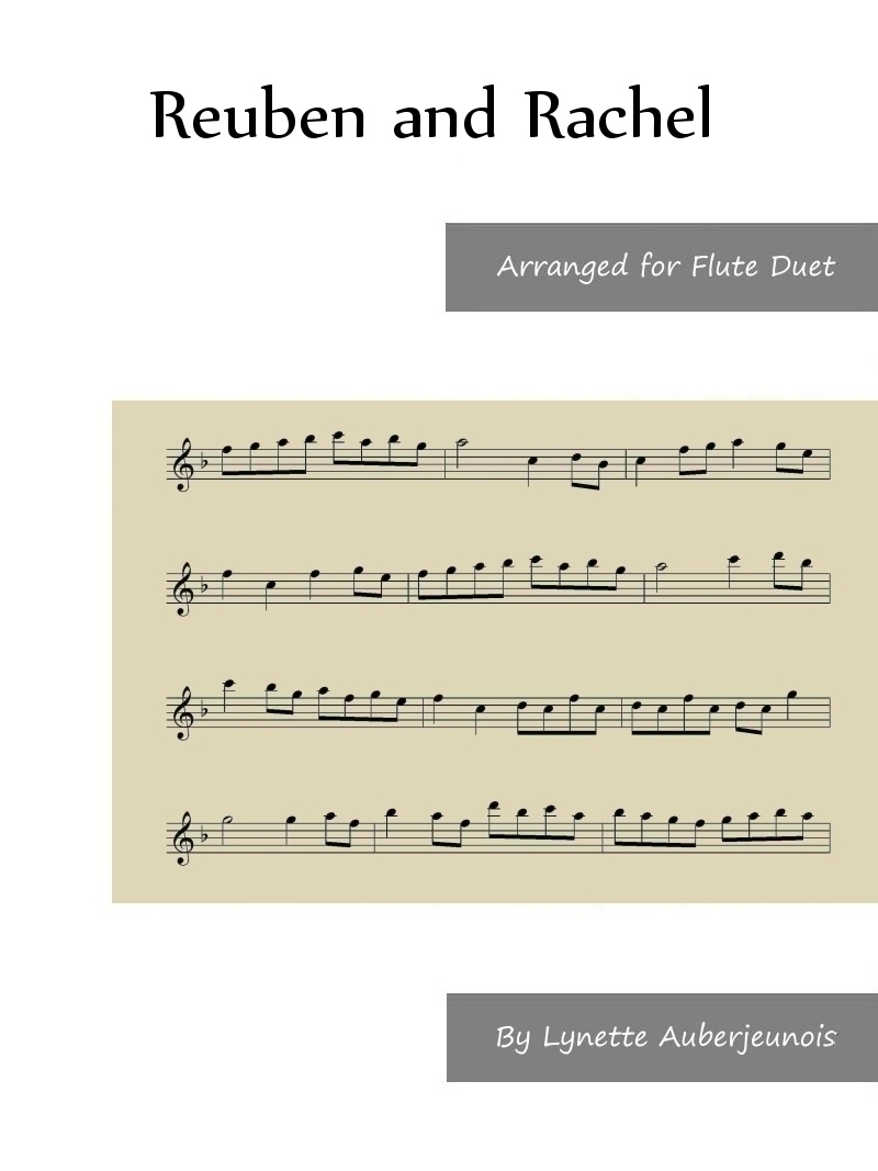 Sheet music cover for Reuben and Rachel flute duet