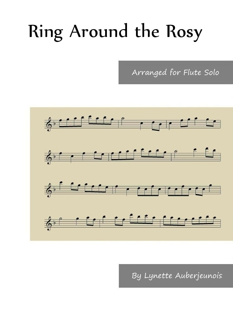 Sheet music cover for Ring Around the Rosy flute solo